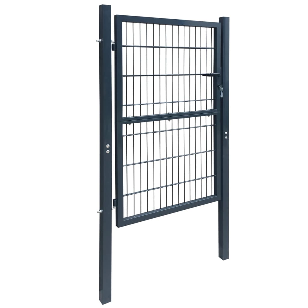 2D fence gate (single gate) anthracite gray 106x170 cm