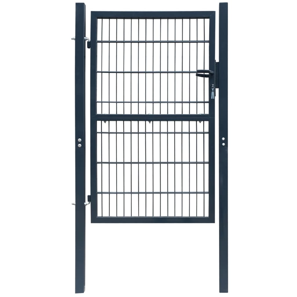 2D fence gate (single gate) anthracite gray 106x210 cm