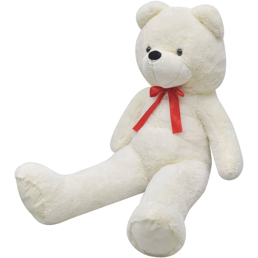Soft XXL plush teddy bear white 135 cm
