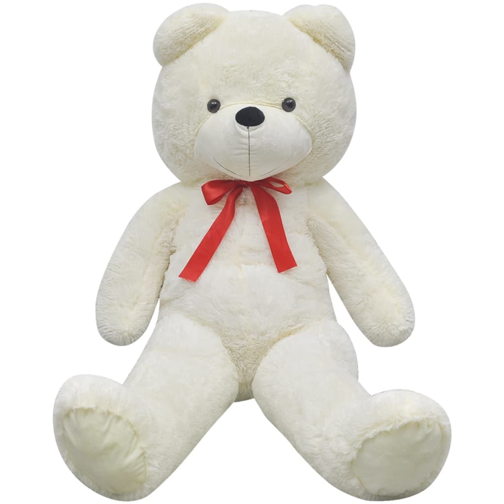 Soft XXL plush teddy bear white 135 cm