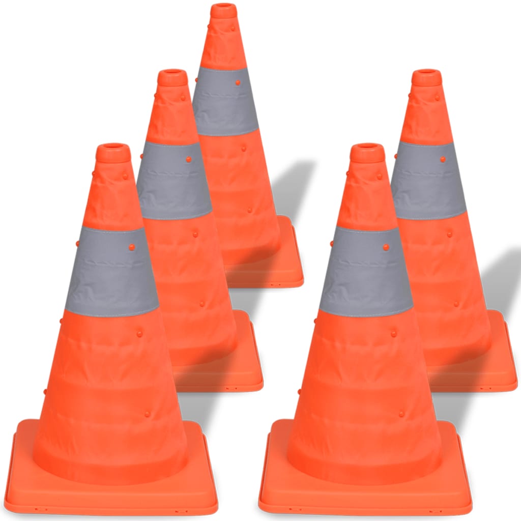 5 pylons traffic cones 42 cm
