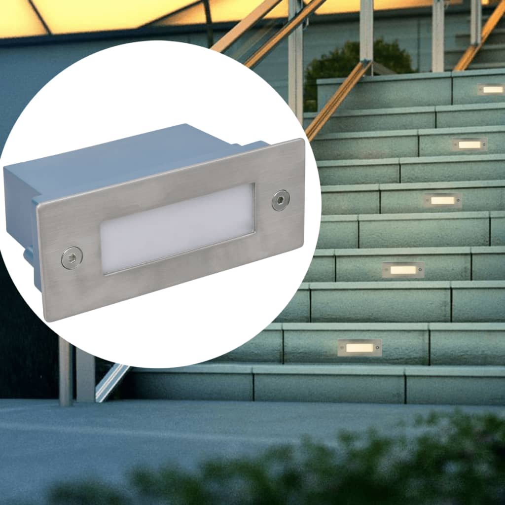 2 x LED recessed stair light 44 x 111 x 56 mm