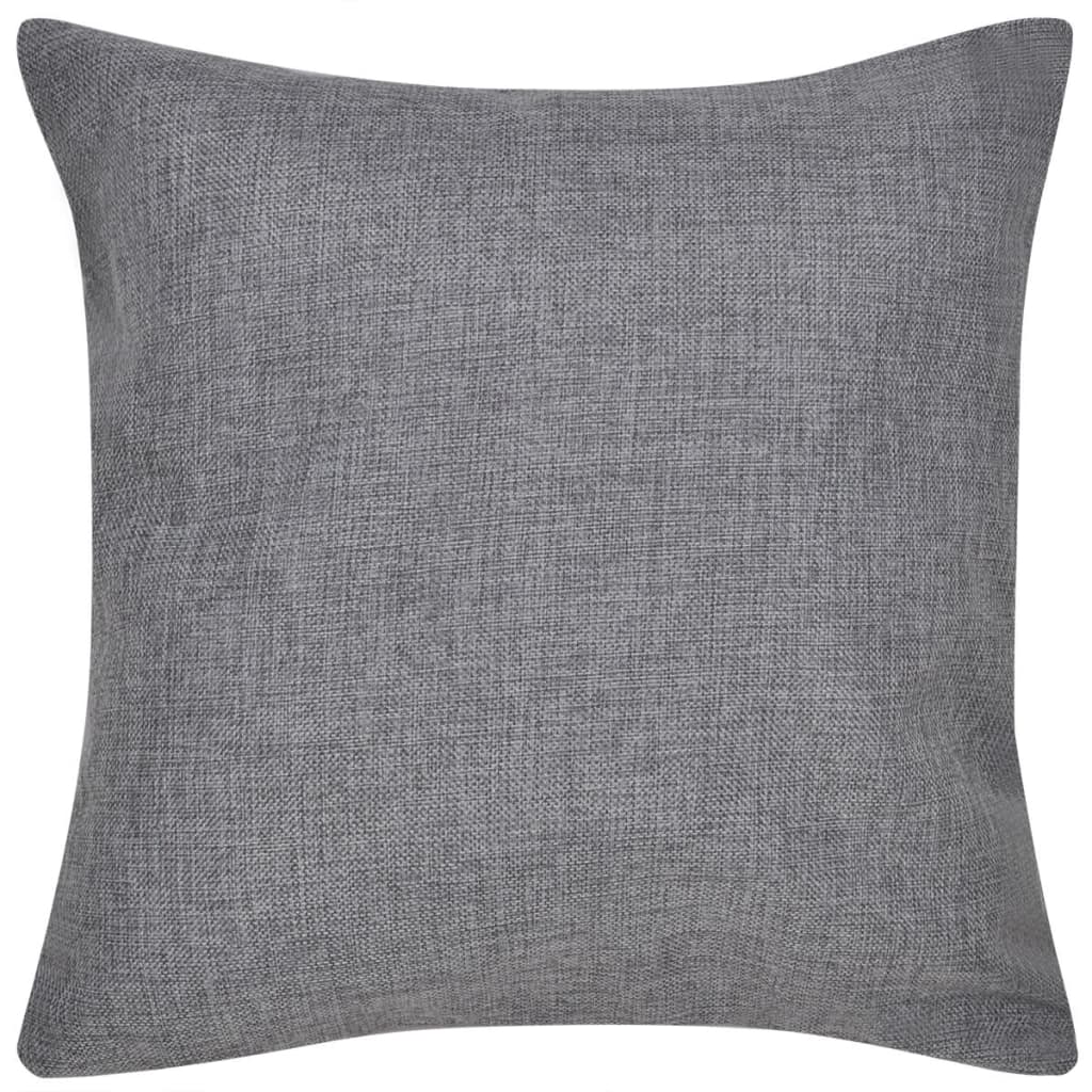 4 cushion covers anthracite linen look 50 x 50 cm