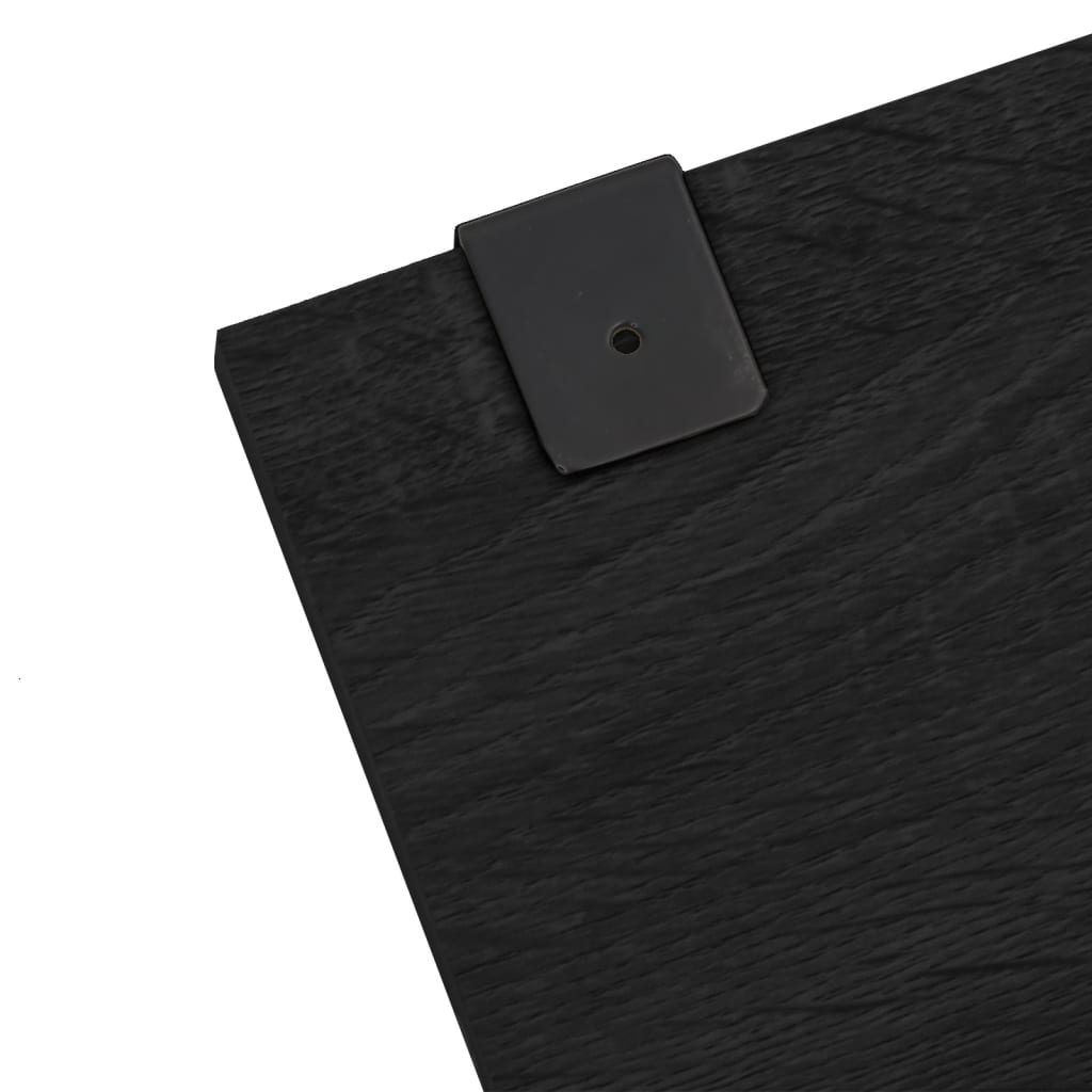 vidaXL 7 pcs. Bathroom furniture set black wood material