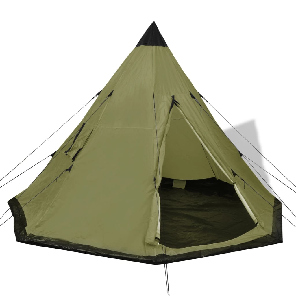 4 person tent green