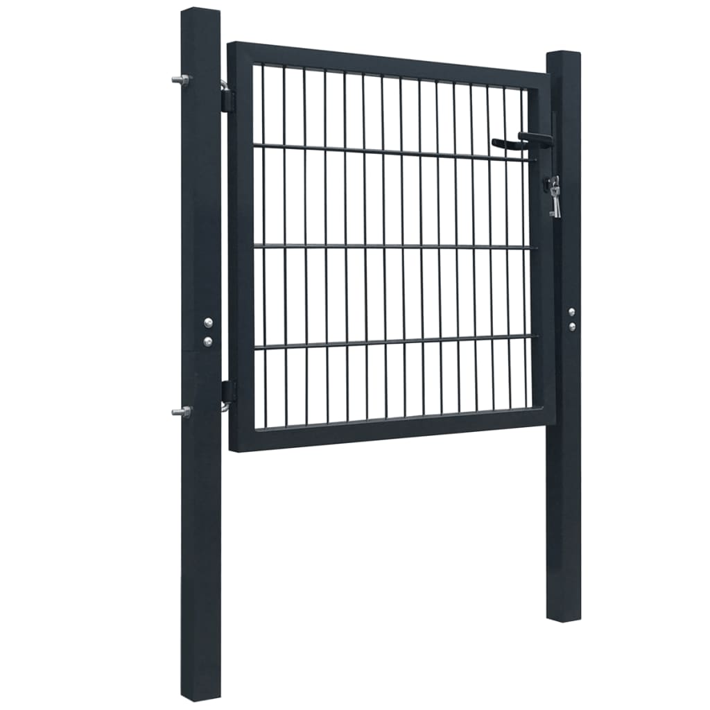 Fence gate steel anthracite 105x150 cm