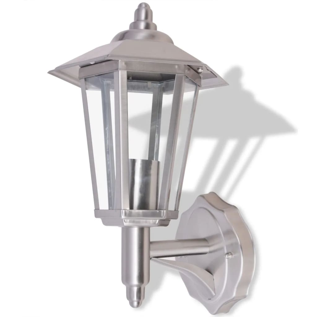 Outdoor wall lamp lantern upright stainless steel