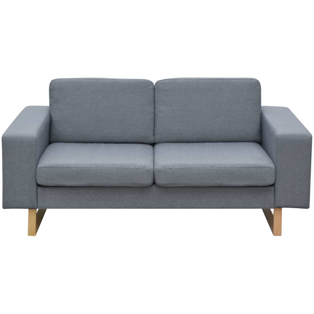 2-seater sofa fabric light gray