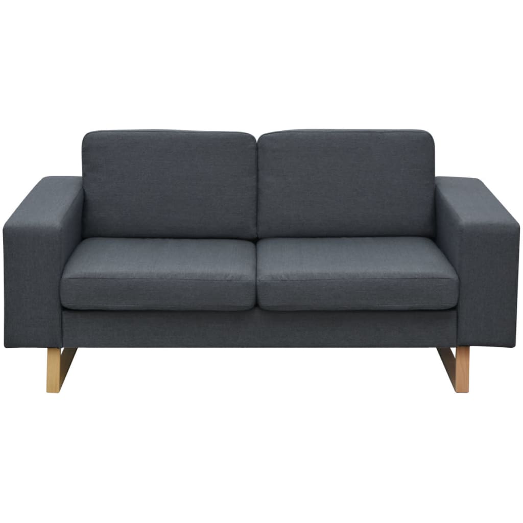 2-seater sofa fabric dark gray