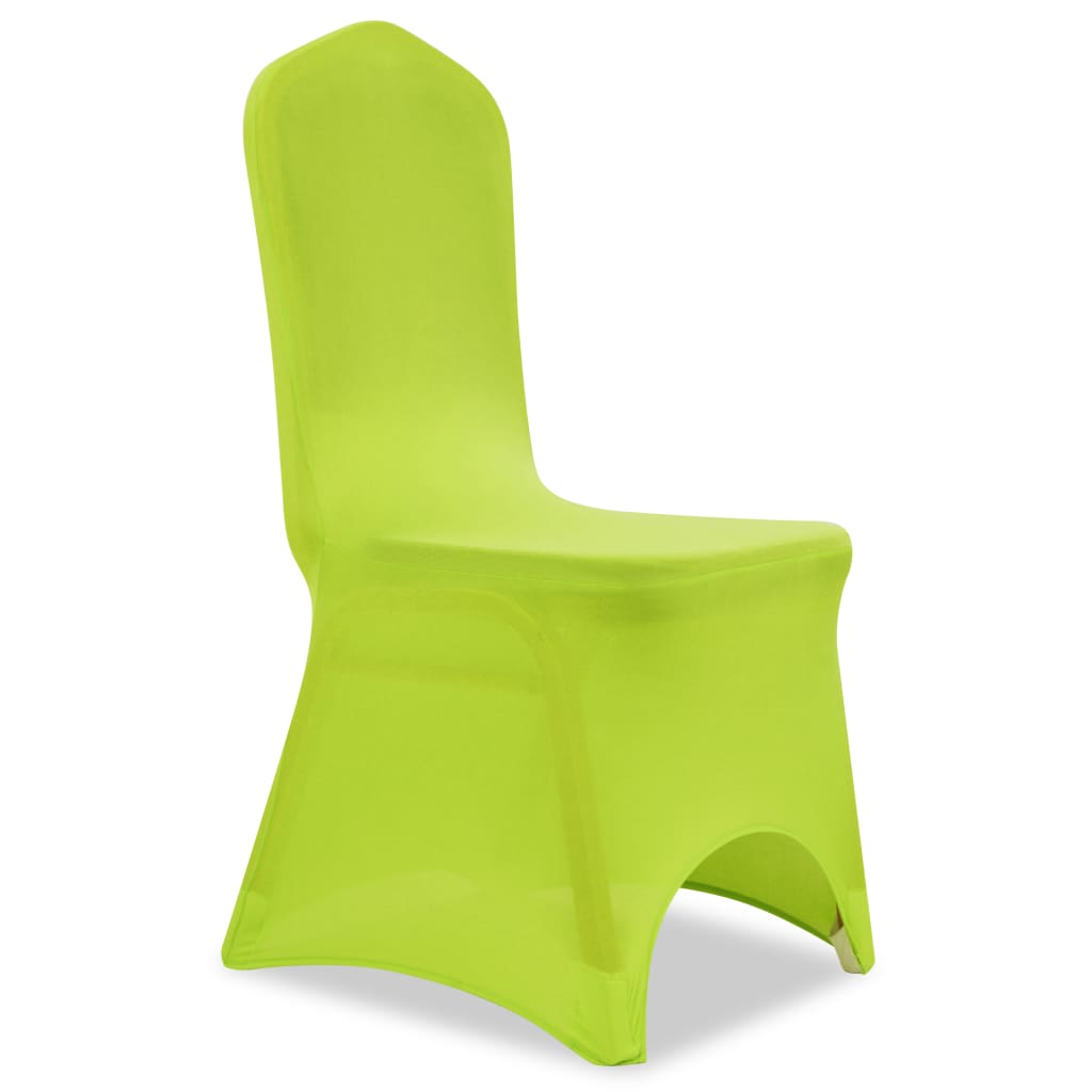 Stretch chair cover 6 pieces green