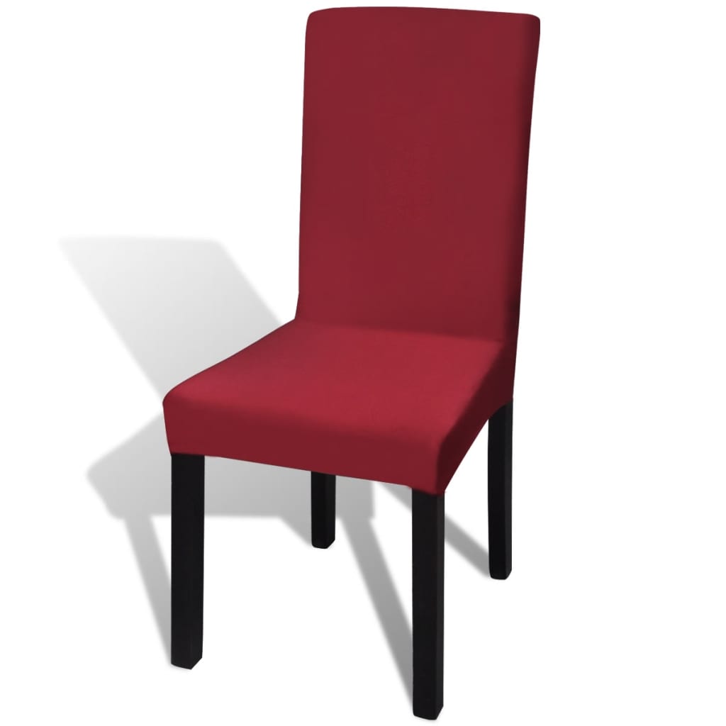 Stretch chair covers straight 4 pieces Bordeaux