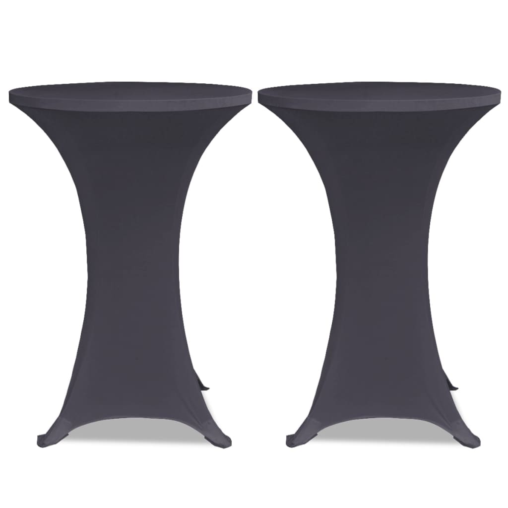 Table cover stretch cover 2 pieces 80 cm anthracite