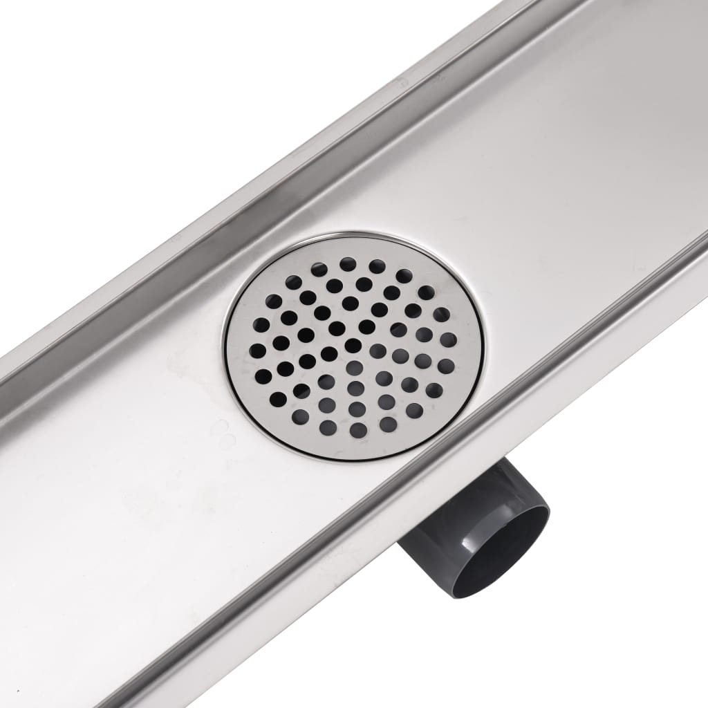 Straight shower channel lines 830x140 mm stainless steel