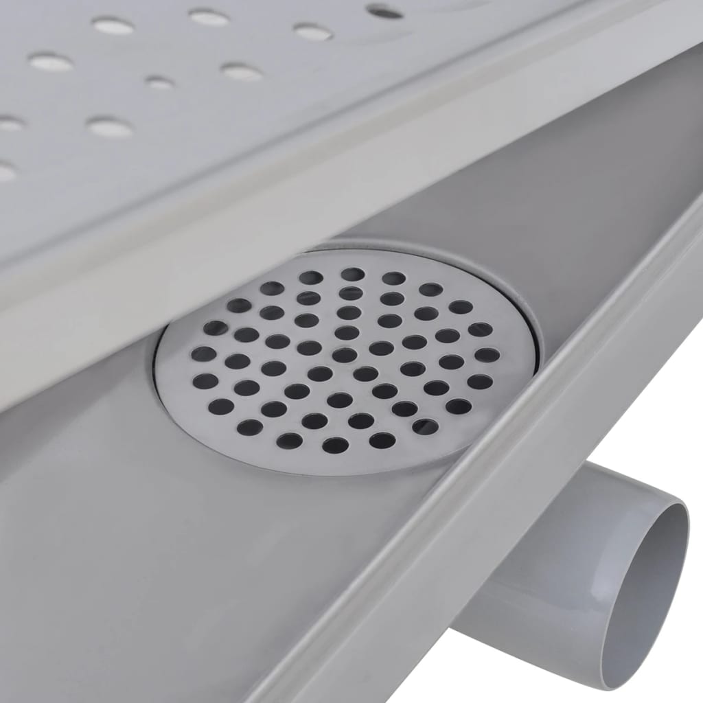Straight shower channel bubbles 530x140 mm stainless steel