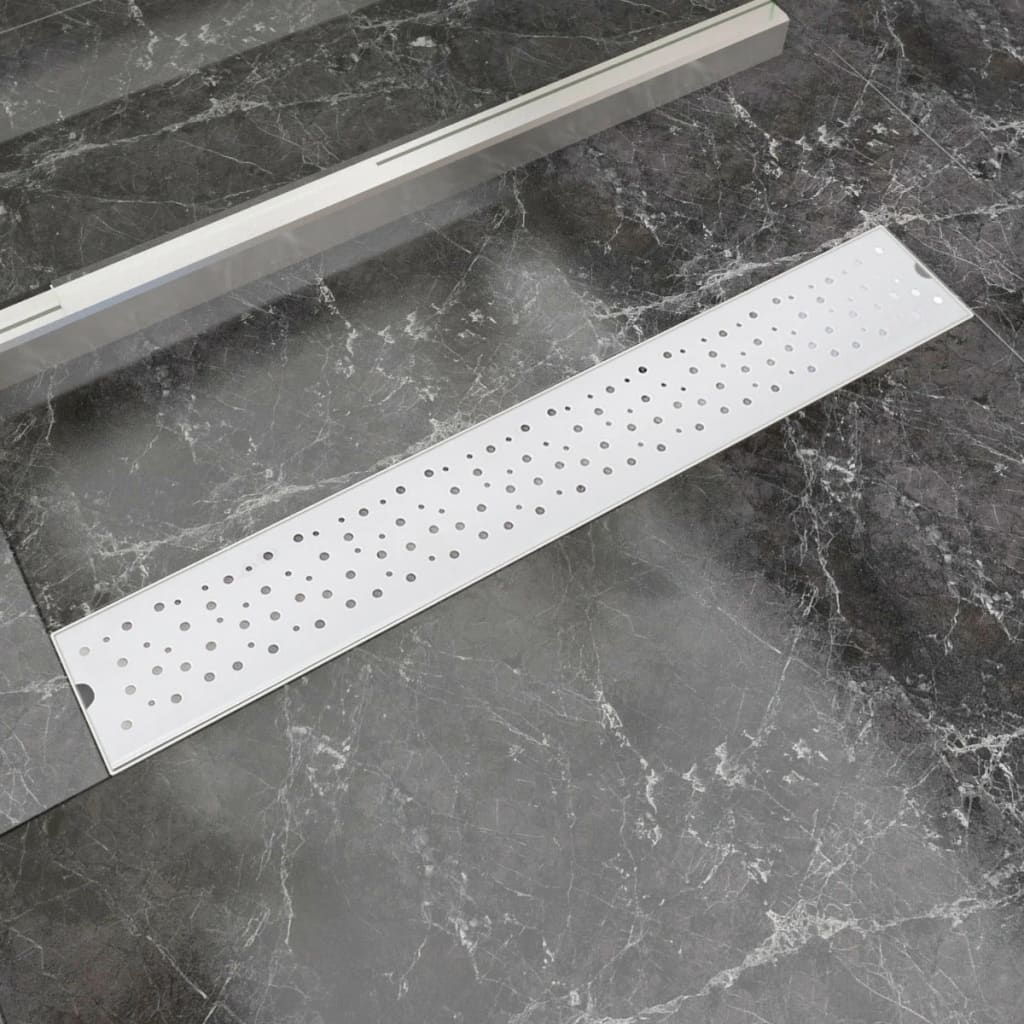 Straight shower channel bubbles 730x140 mm stainless steel