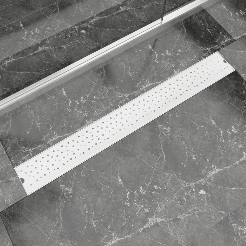Straight shower channel bubbles 930x140 mm stainless steel