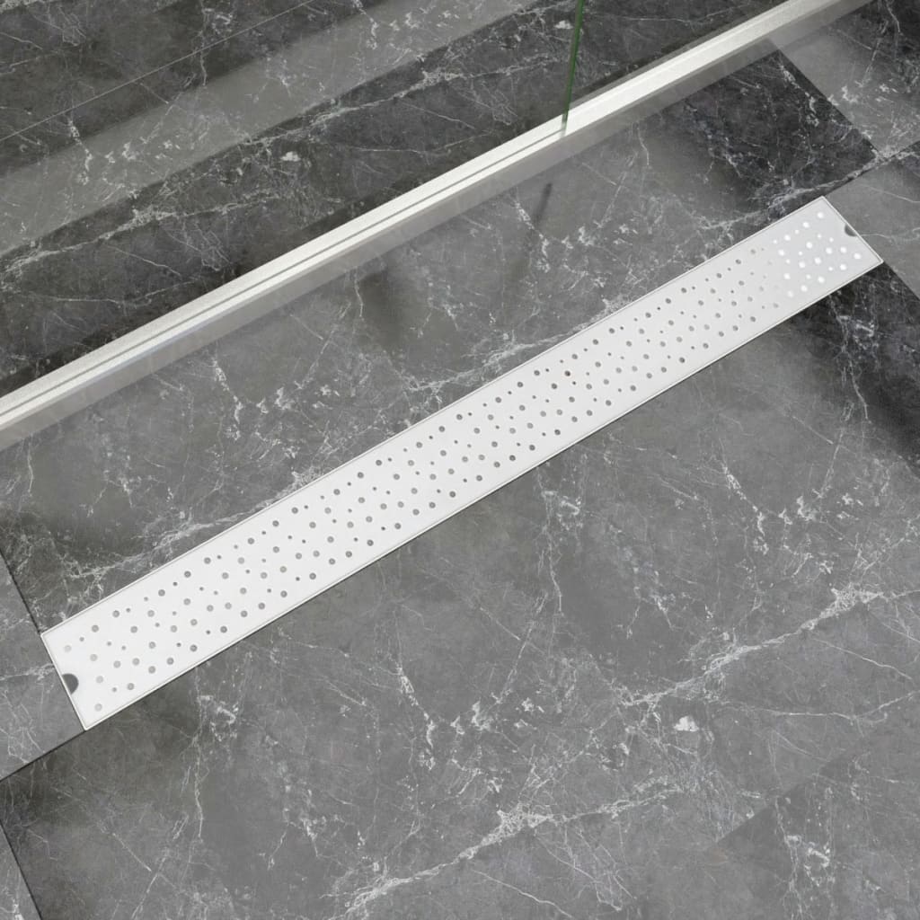 Straight shower channel bubbles 1030x140 mm stainless steel