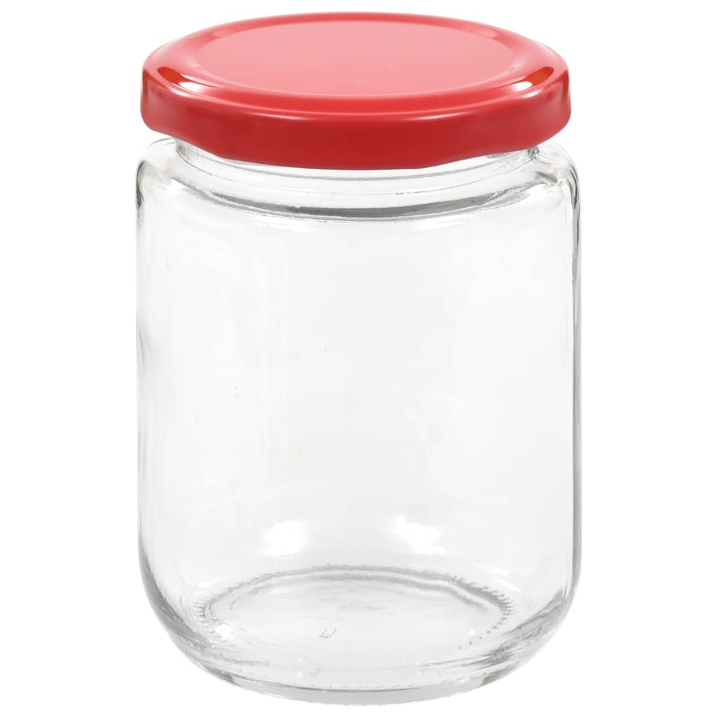 Jam jars with red lids 96 pieces 230 ml