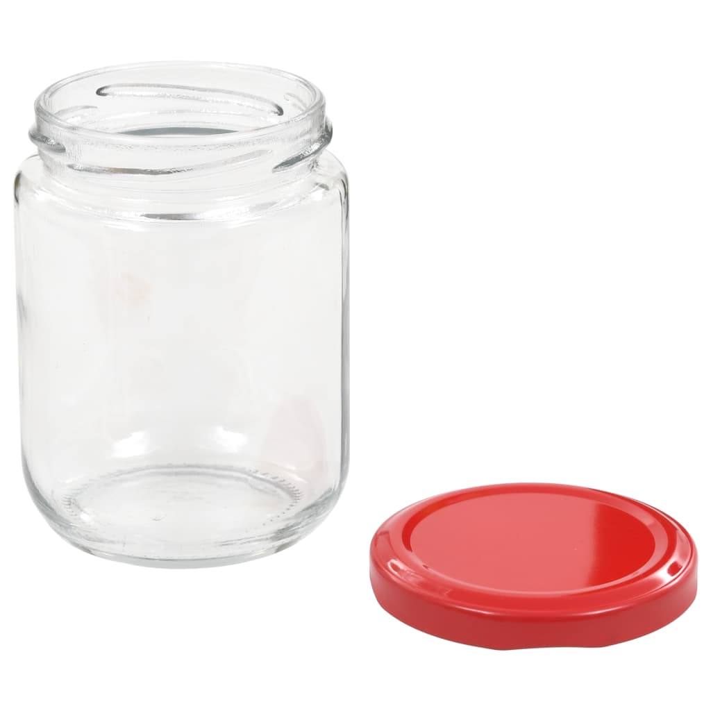Jam jars with red lids 96 pieces 230 ml