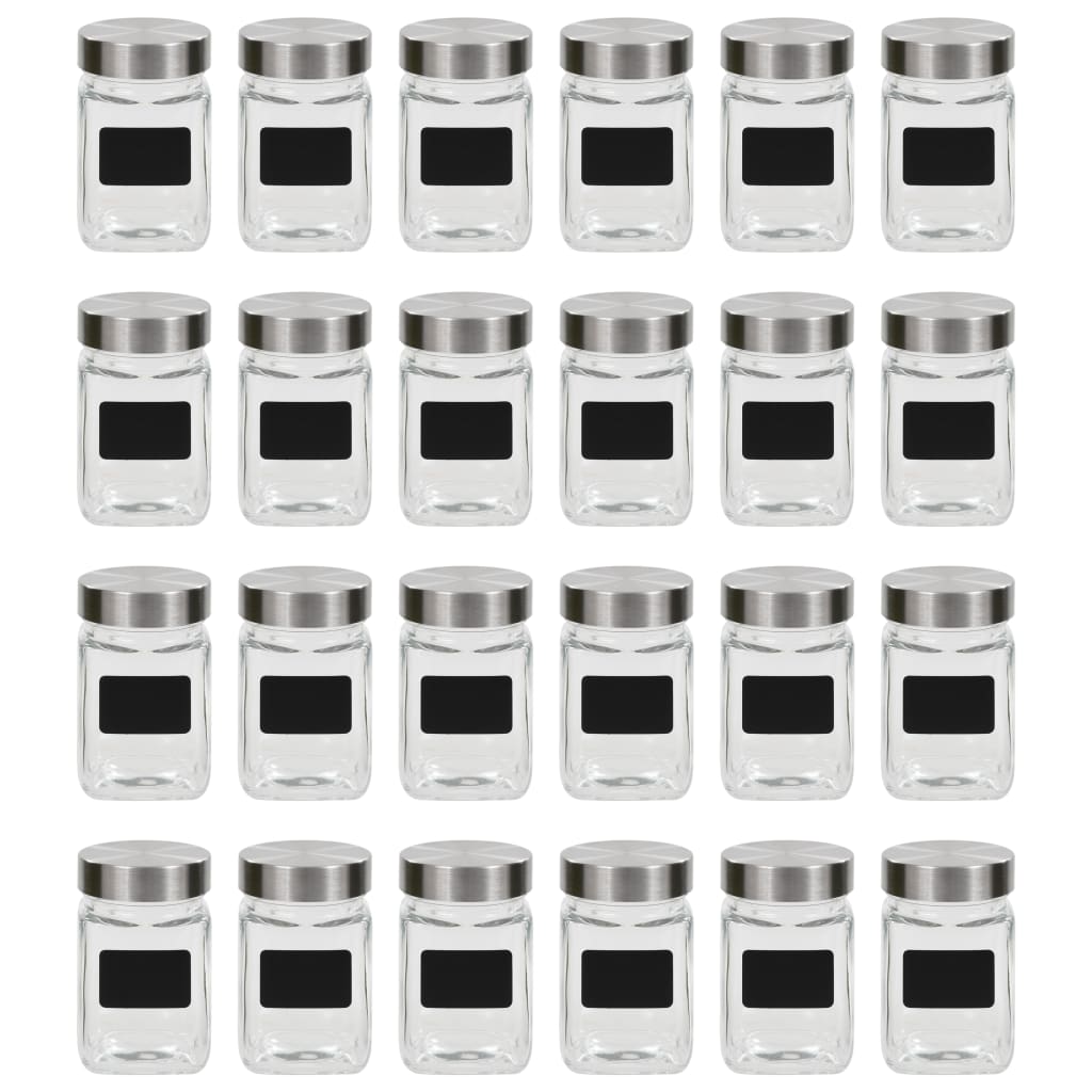 Storage jars with stickers 24 pieces 300 ml