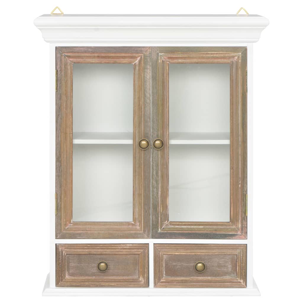 Wall cabinet white 49 x 22 x 59 cm solid wood