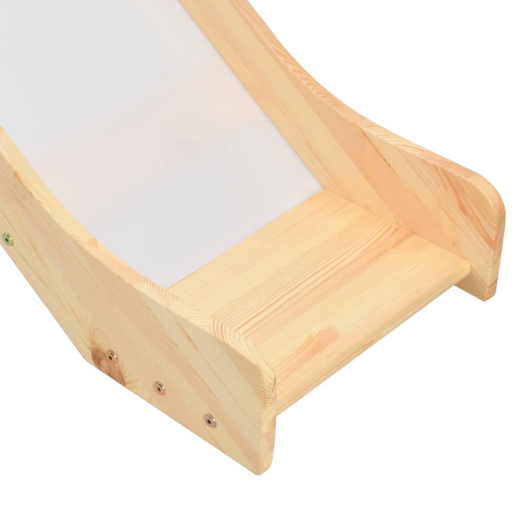 Children's loft bed frame with slide &amp; ladder pine wood 97x208cm