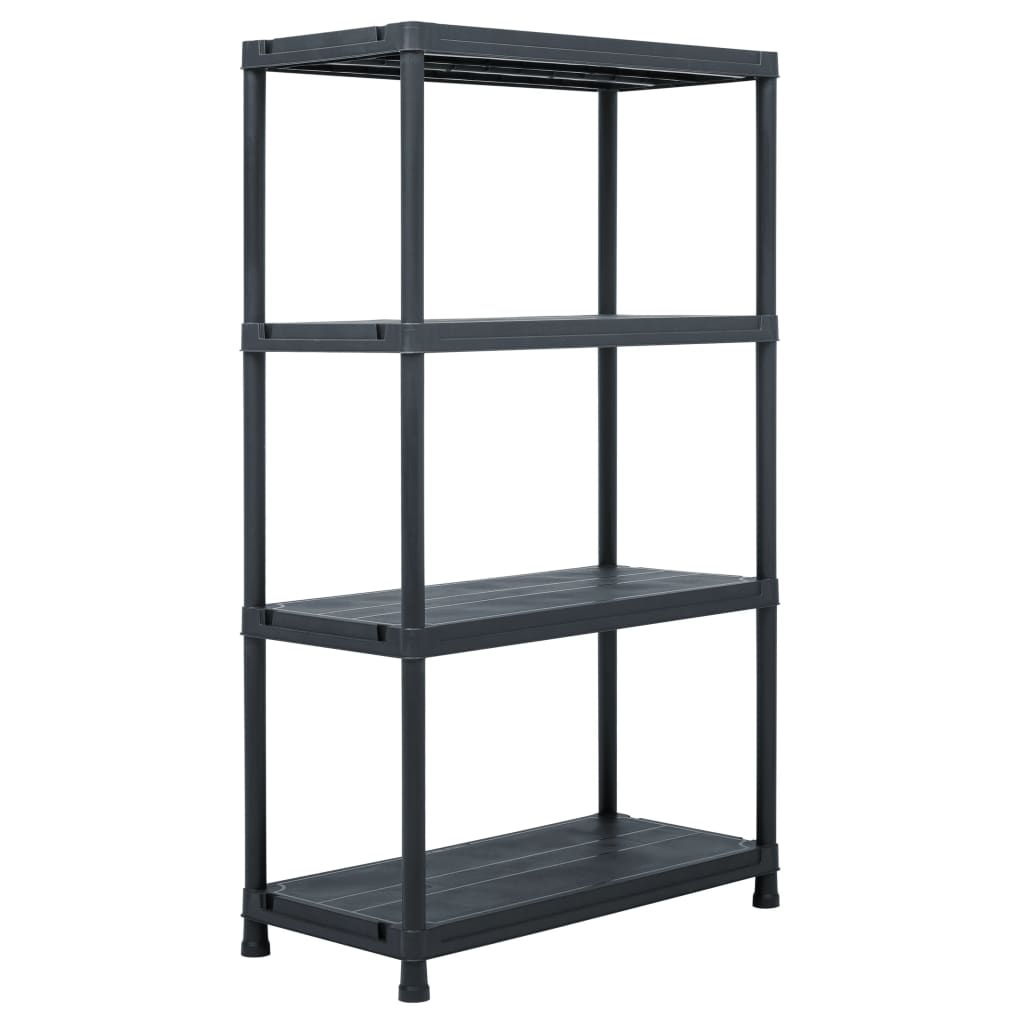 Storage shelves 2 pcs. Black 200 kg 80 x 40 x 138 cm plastic