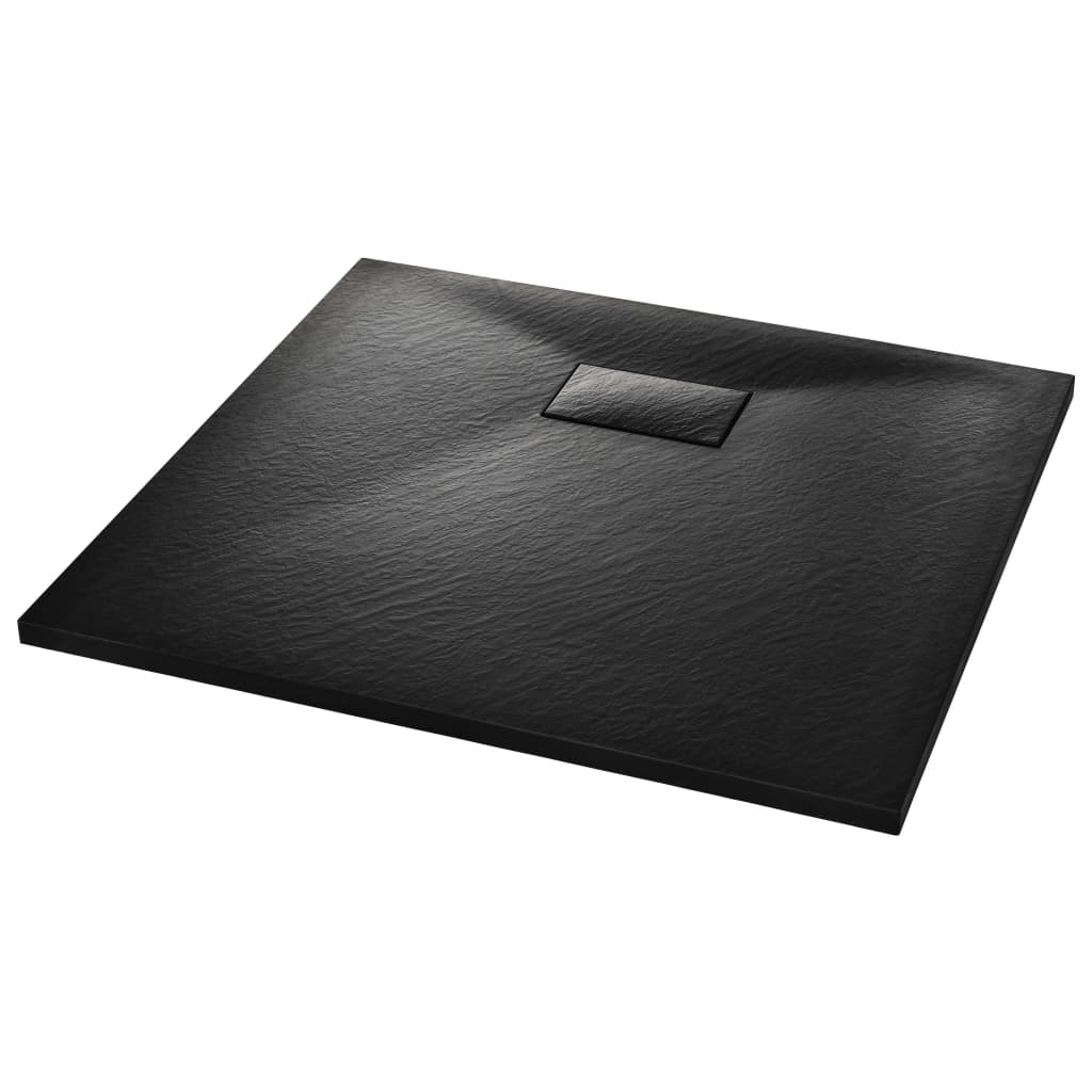 Shower tray SMC Black 90×80 cm