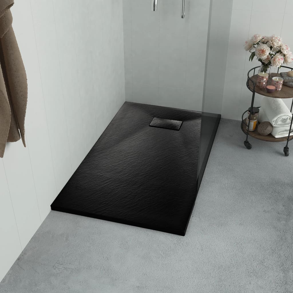 Shower tray SMC Black 90×80 cm