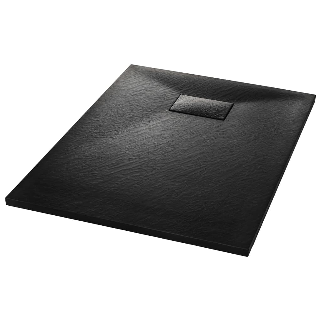 Shower tray SMC Black 100×70 cm