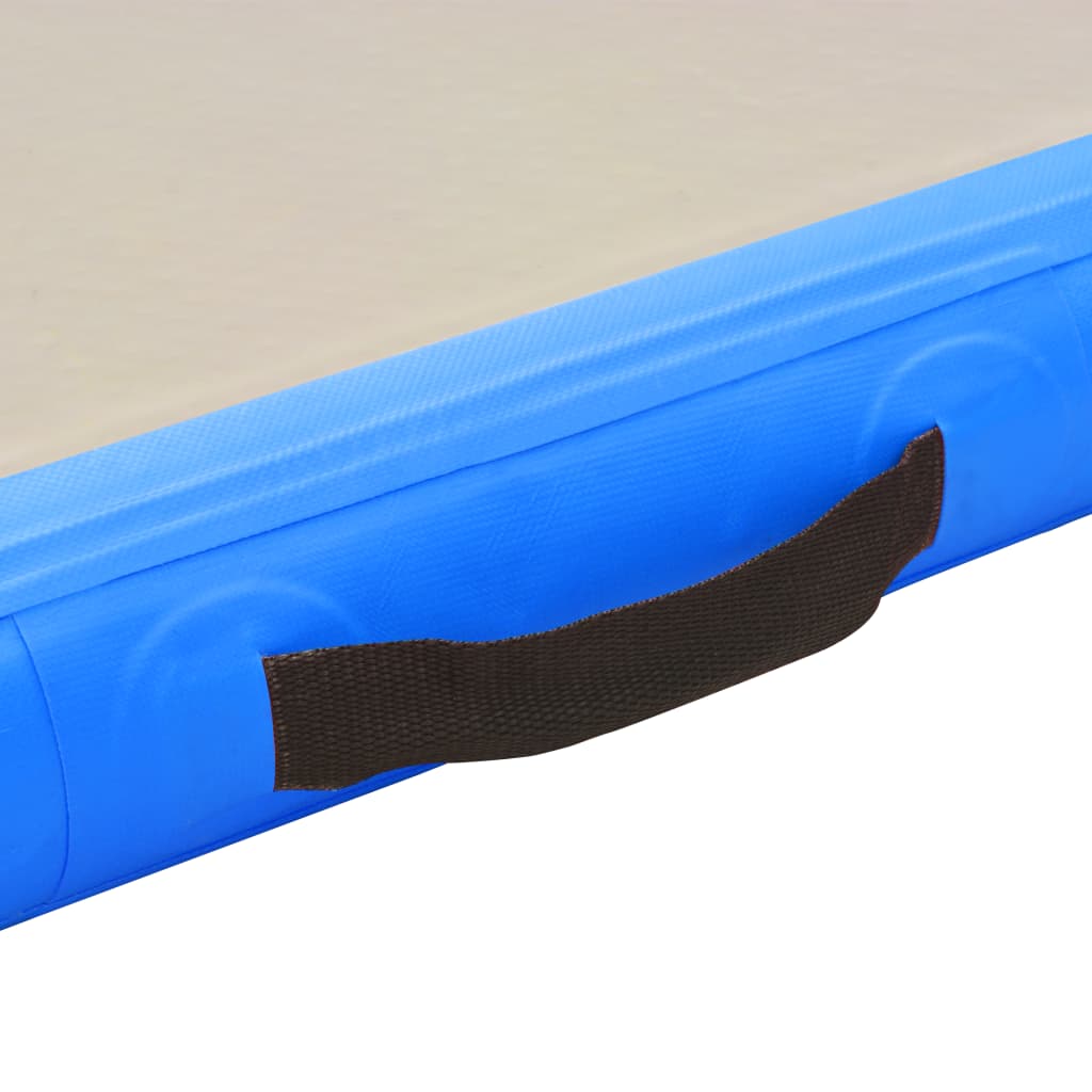Aufblasbare Gymnastikmatte mit Pumpe 700x100x10 cm PVC Blau