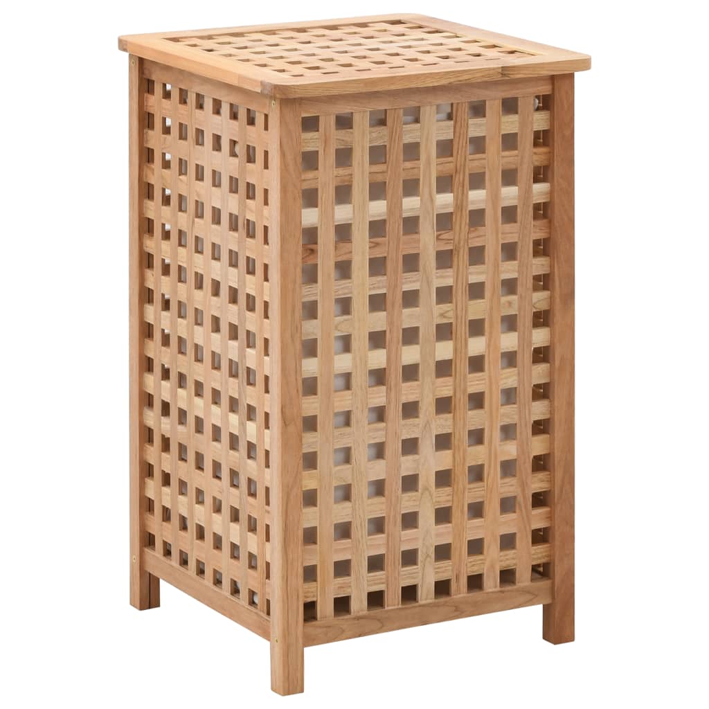 Laundry basket 39x39x65 cm solid walnut wood