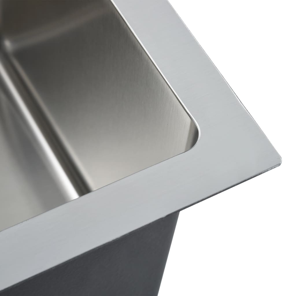 Handcrafted stainless steel kitchen sink