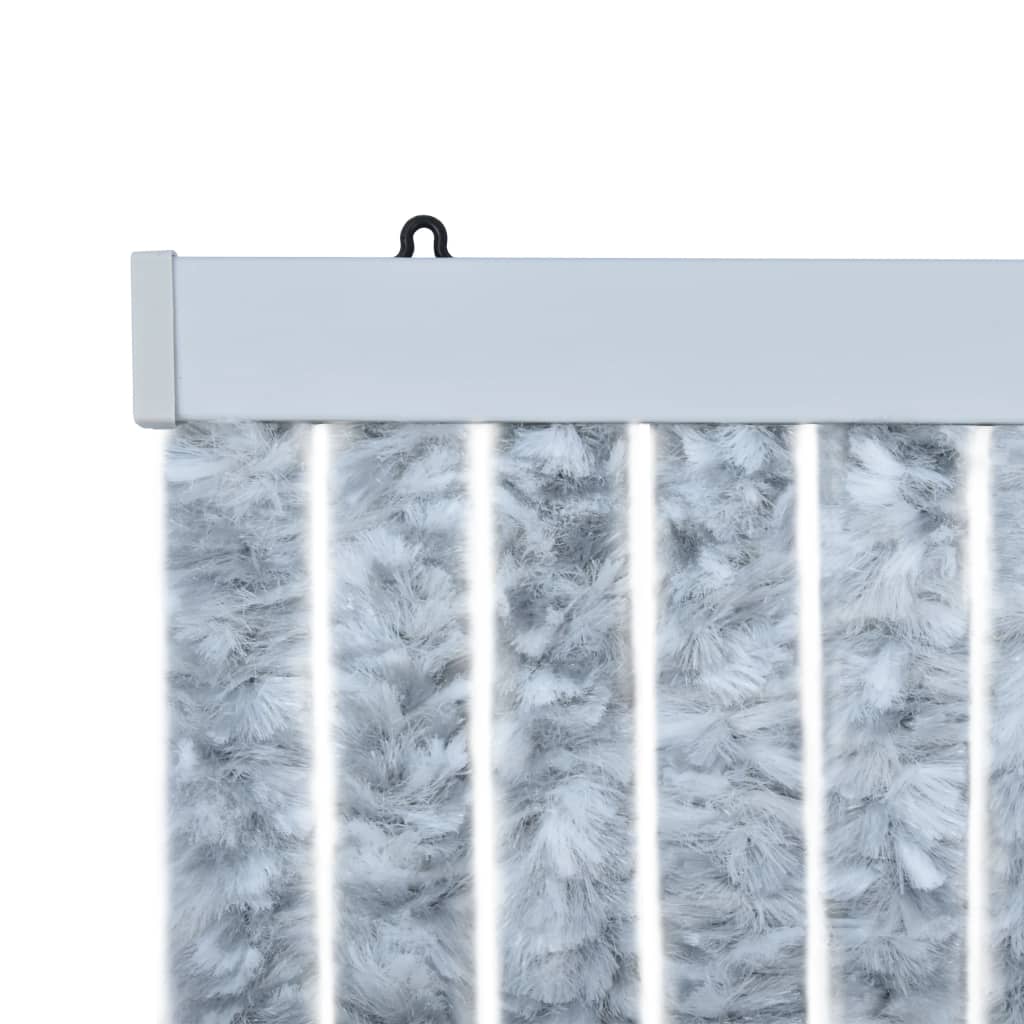 Insect protection curtain white and gray 90x220 cm chenille
