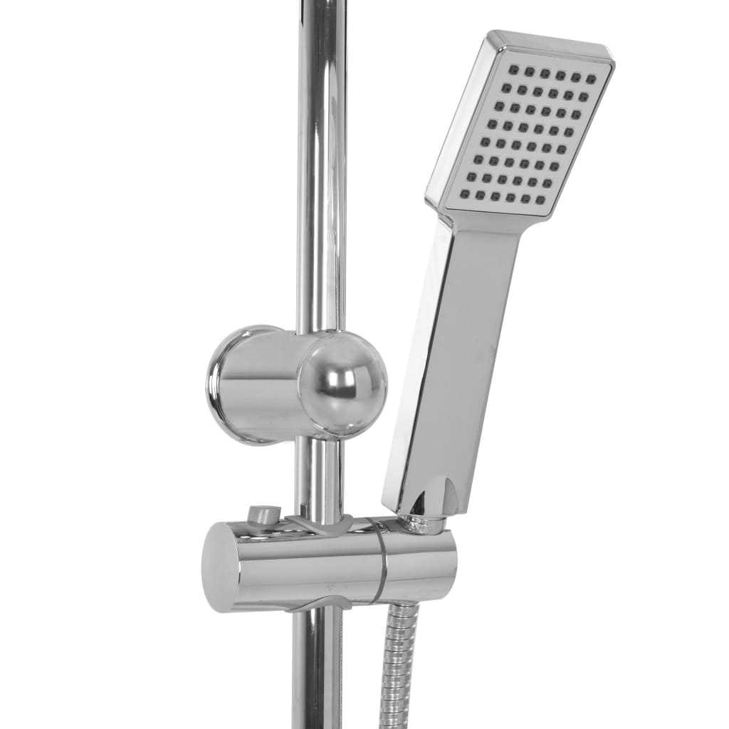 Double-head shower set with stainless steel hand shower