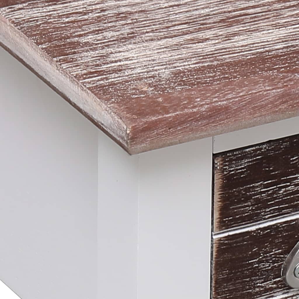 Side table brown 40x40x40 cm Paulownia wood
