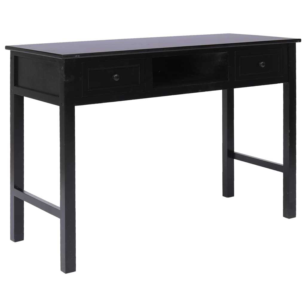 Desk black 110×45×76 cm wood