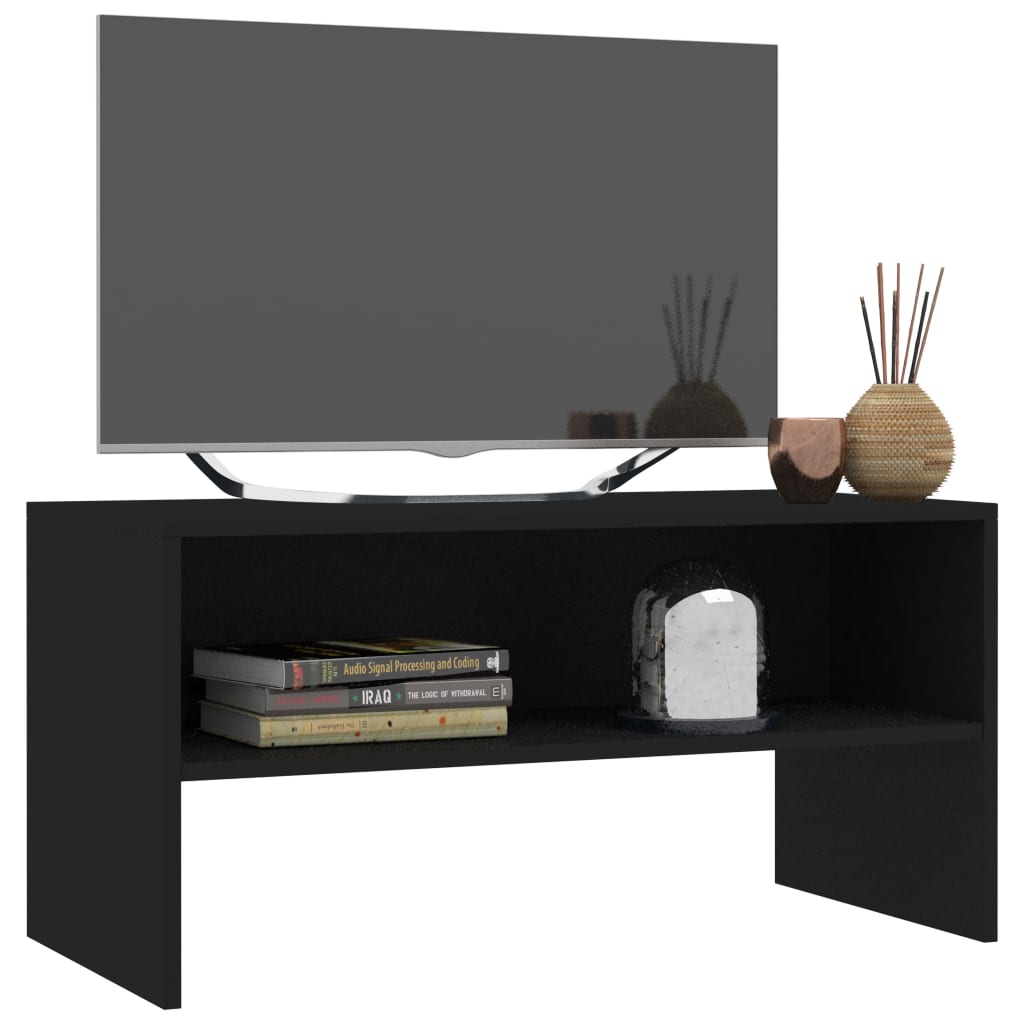 TV-Schrank Schwarz 80x40x40 cm Holzwerkstoff