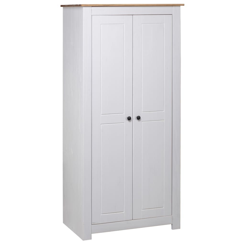 Wardrobe white 80×50×171.5 cm solid pine Panama series