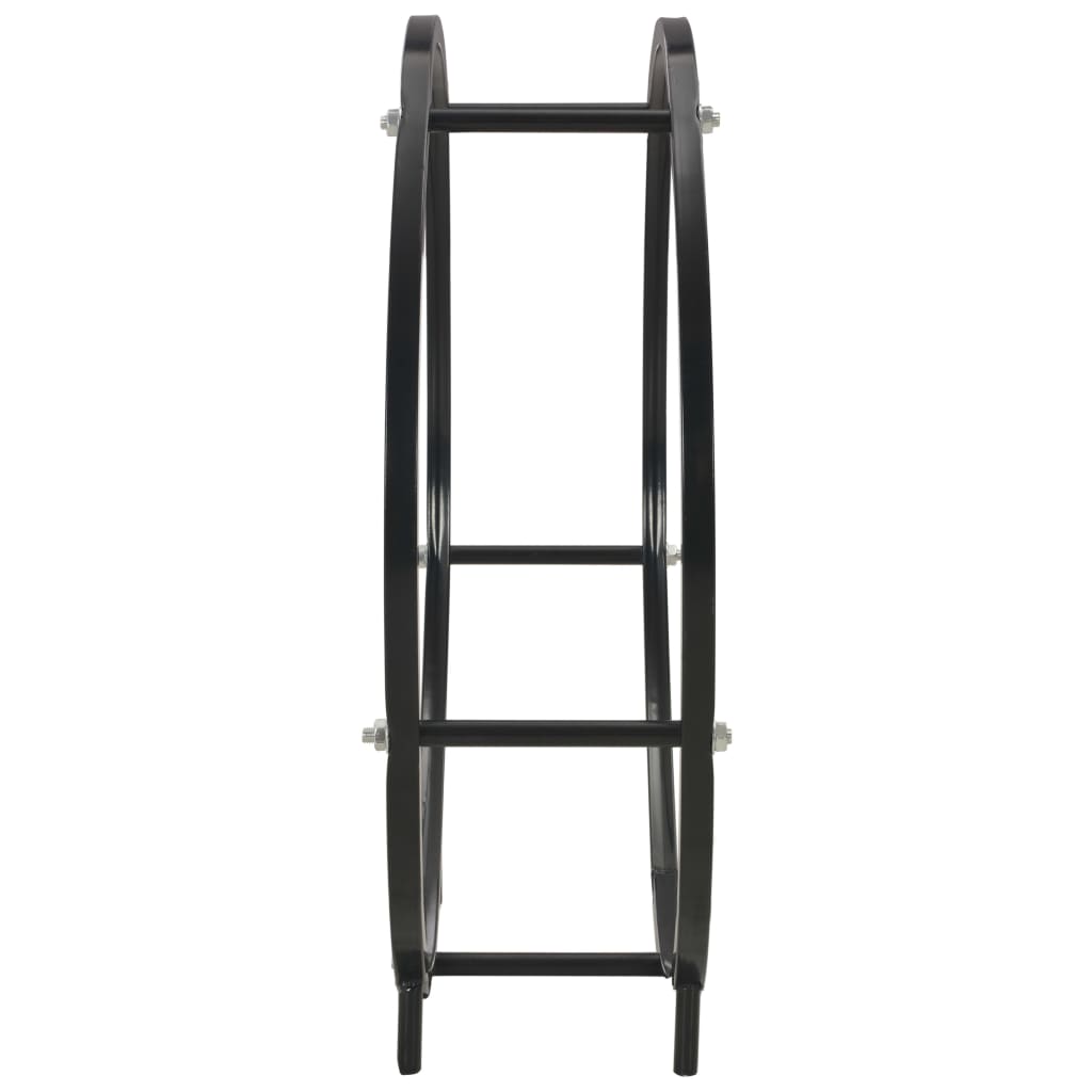 Firewood rack black 70 x 20 x 70 cm steel