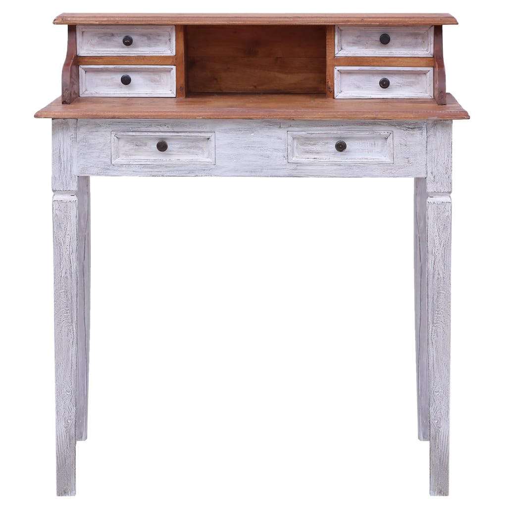 Desk with drawers 90x50x101 cm reclaimed solid wood