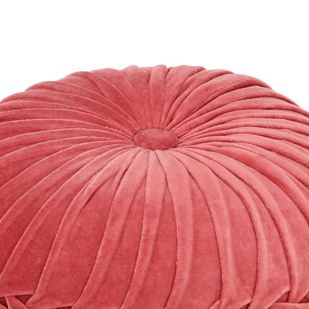 Pouf cotton velvet smock design 40×30 cm pink