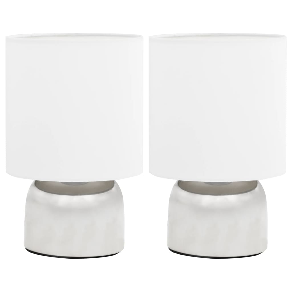 Table lamps 2 pcs. Touch sensor white E14