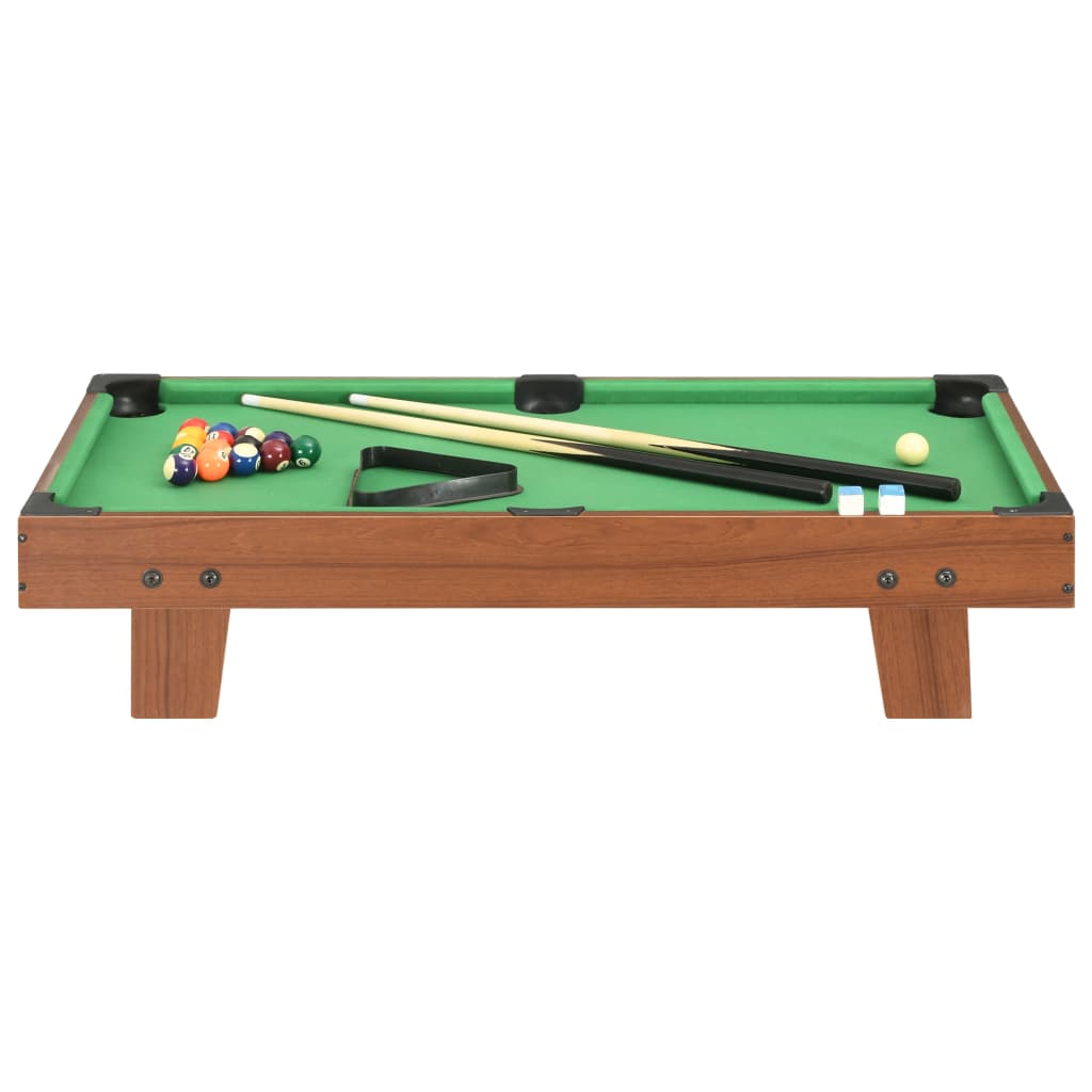 3-foot mini pool table 92×52×19 cm brown and green