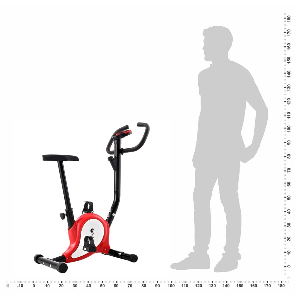 Exercise bike with belt drive red