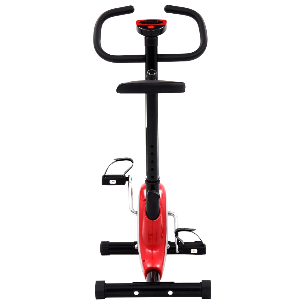 Exercise bike with belt drive red