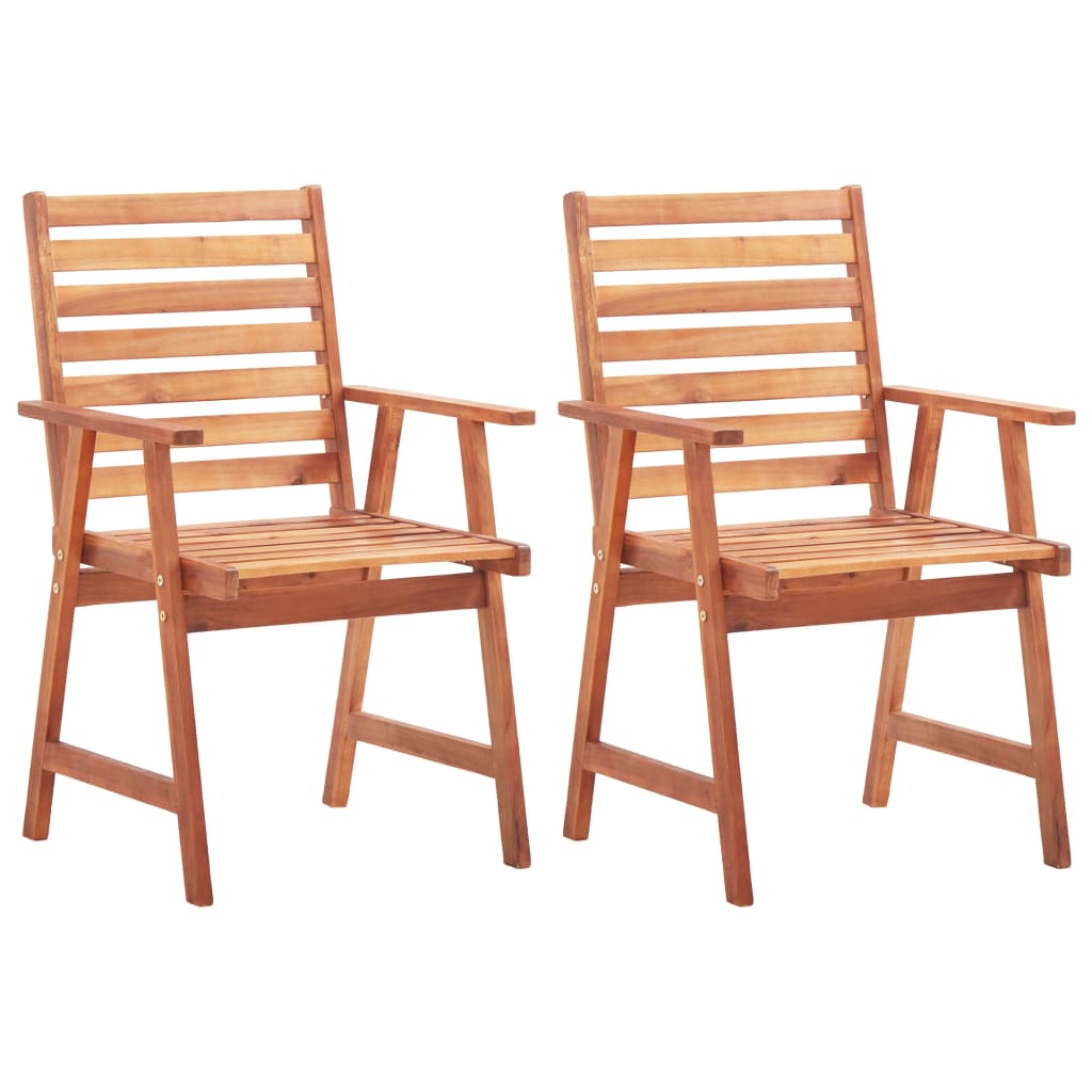 Garden chairs 2 pcs. Solid acacia wood