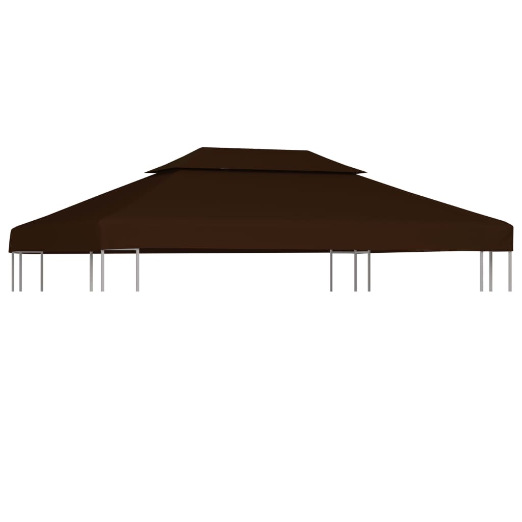 Pavilion roof tarpaulin with chimney exhaust 310 g/m² 4x3 m brown