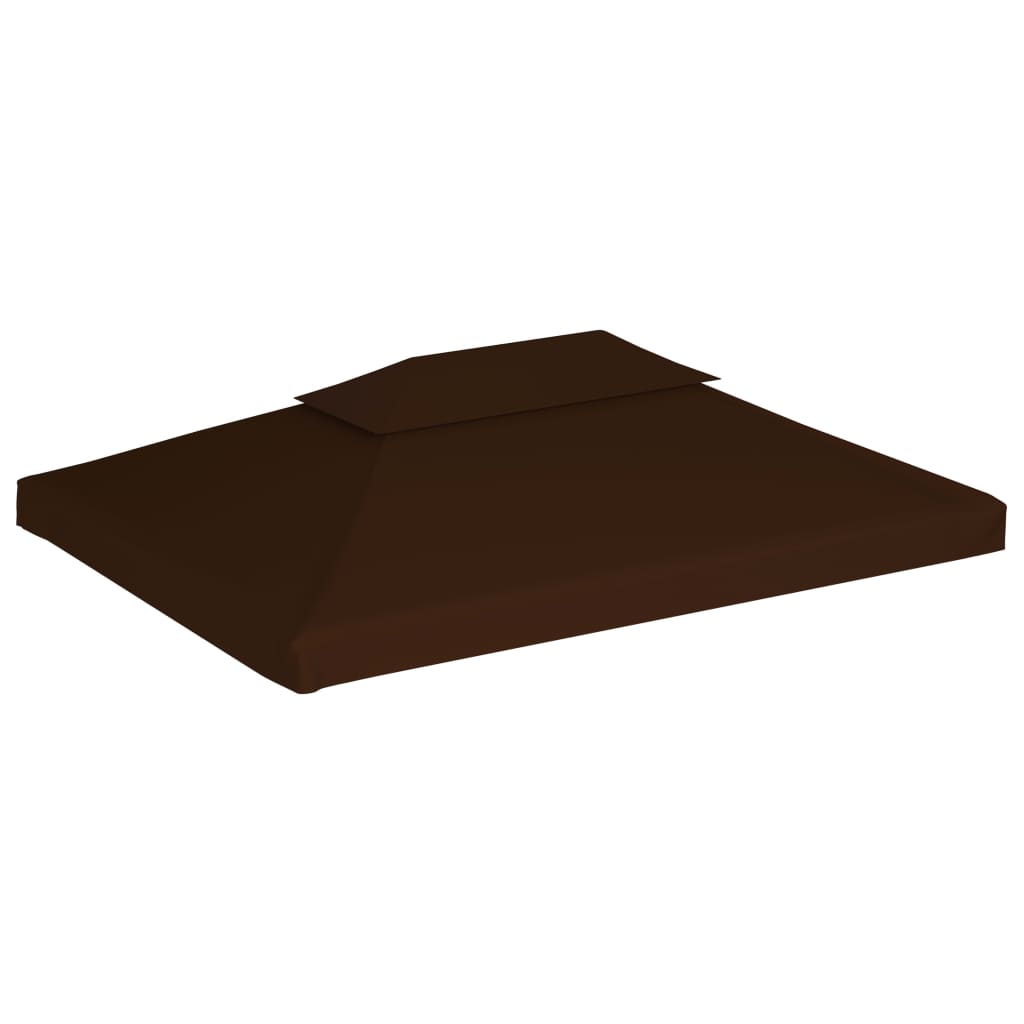 Pavilion roof tarpaulin with chimney exhaust 310 g/m² 4x3 m brown