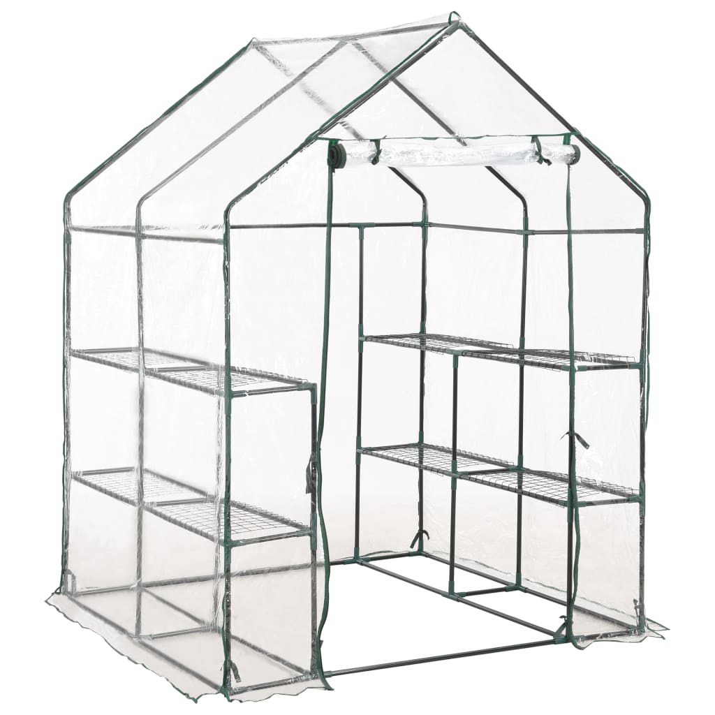 Greenhouse with 8 shelves 143 x 143 x 195 cm